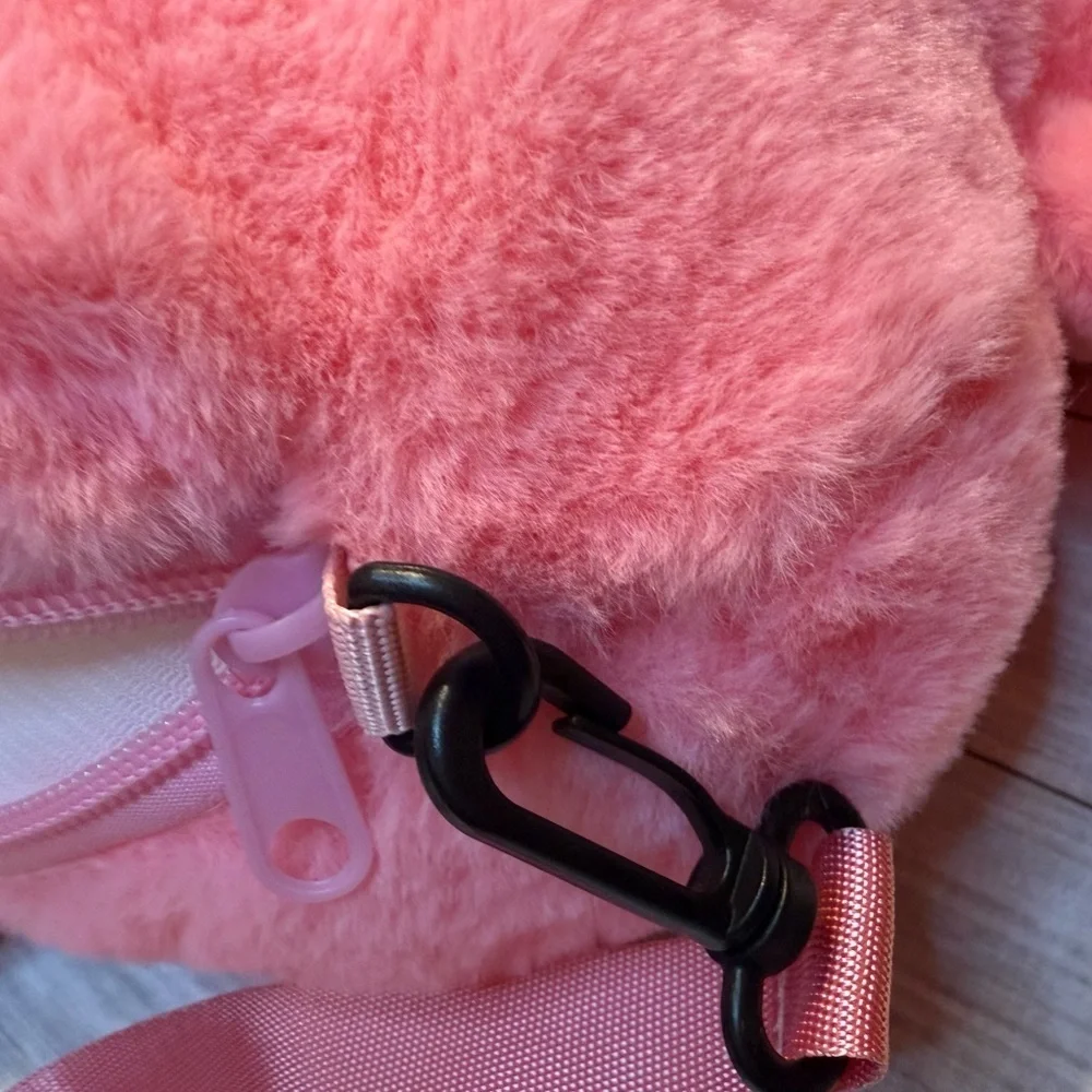 Plush Labubu Crossbody Bag Pink purse accessory